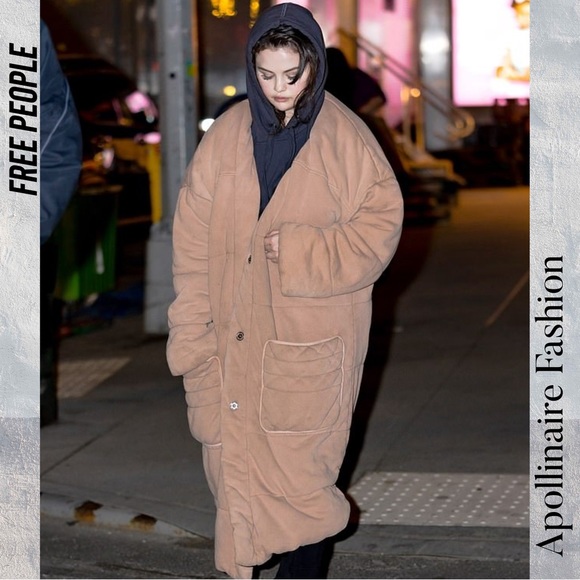 (ISO) (willing to trade) RARE FREE PEOPLE DOLMAN QUILTED DUVET COAT NWOT XS PINK - Picture 2 of 10